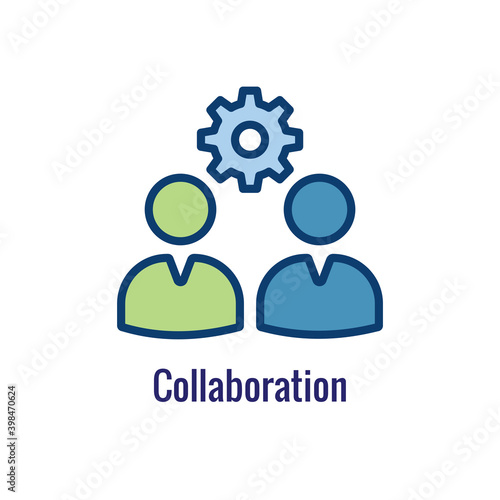 Companies merging together, one buying out the other - icons