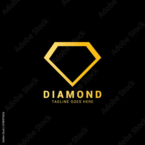 Diamond gold jewelry concept logo icon vector template.