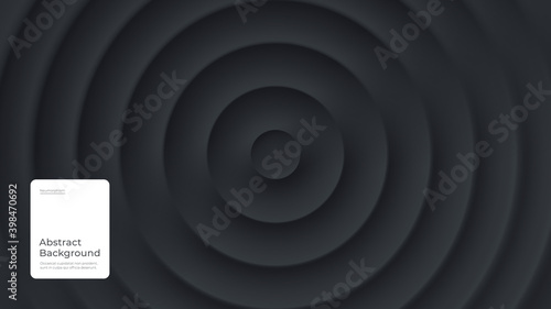 Abstract background illustration in dark neomorphism style. Minimal wallpaper, backdrop. Eps10 vector.