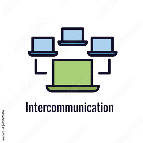 Remote work icon showing work from home concept