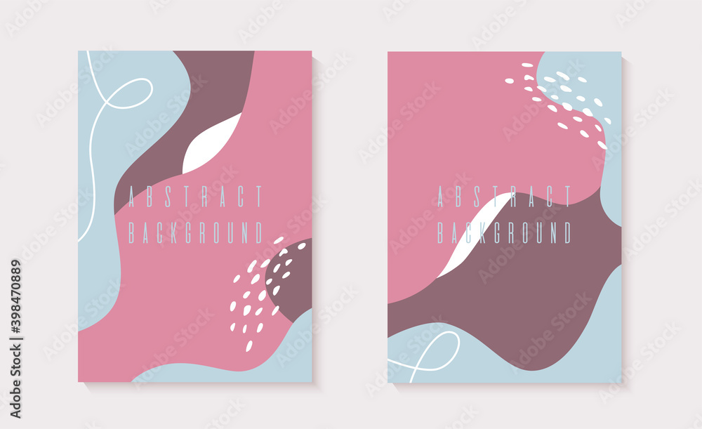 Covers collection with organic shapes. Set of abstract templates.