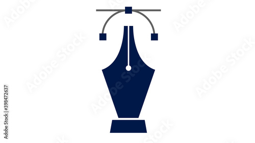 Pen tool cursor on white background