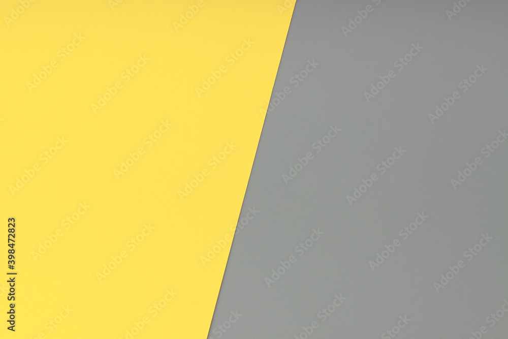 Abstract geometric paper background. Trendy yellow and gray colors 2021, active line. Abstract geometric paper background. Trendy yellow and gray colors 2021, active line.