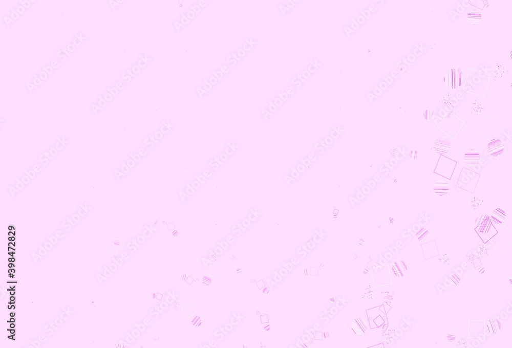Light Pink vector pattern with polygonal style with circles.