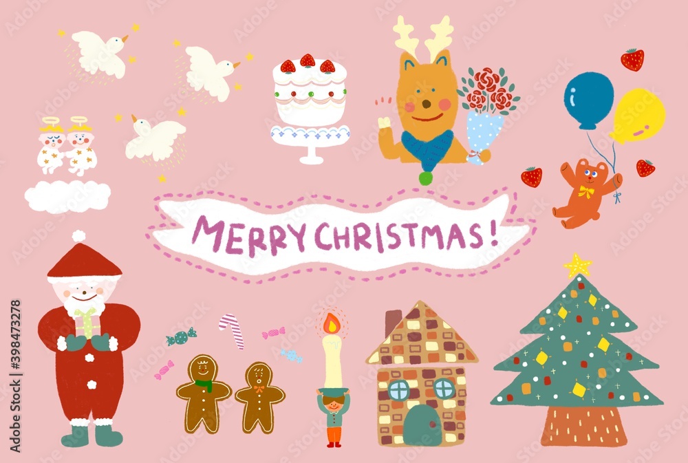 クリスマスカード　素材　２