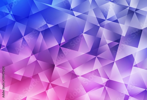 Light Purple, Pink vector polygonal pattern.