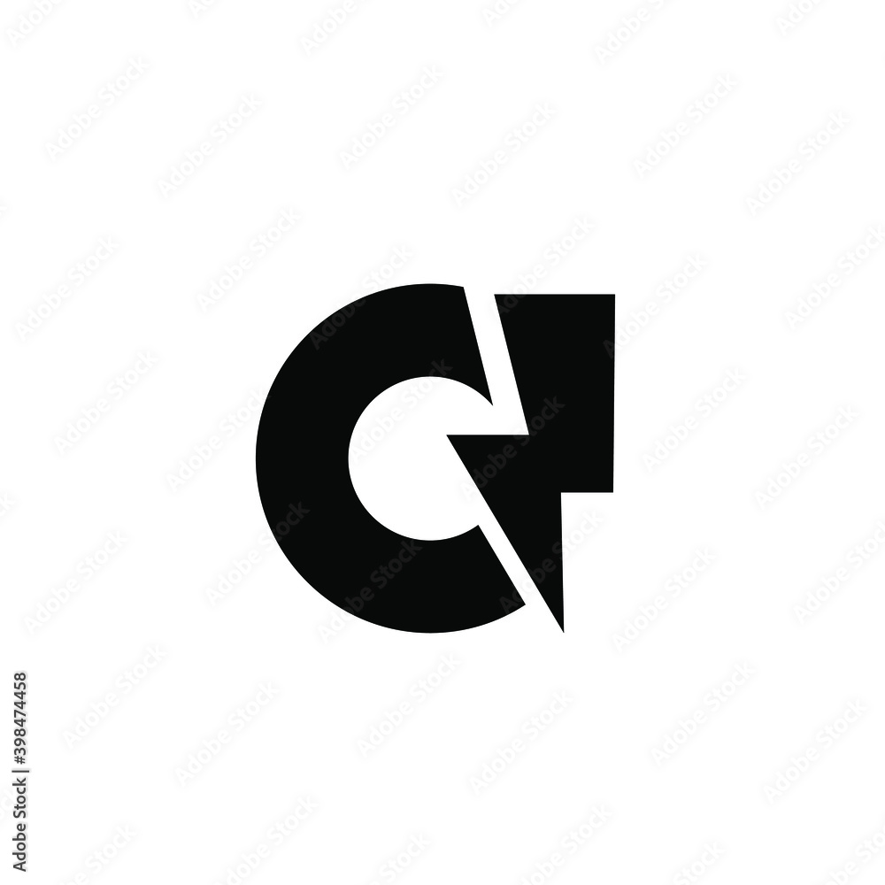 Power flash with Letter C logo design template Power flash with Letter C logo design template