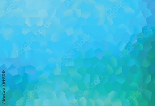 Light Blue, Green vector backdrop with hexagons.