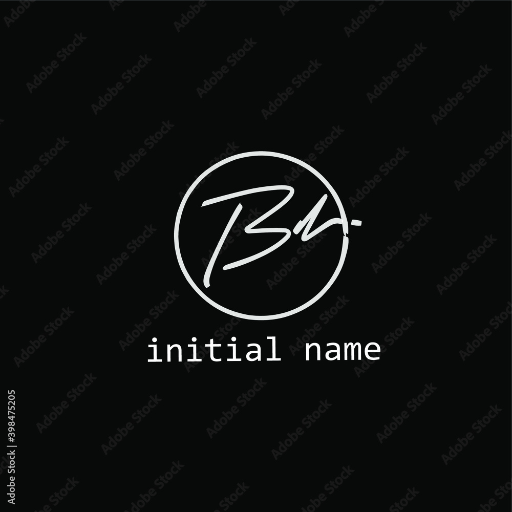 BN initial handwriting monogram name BN initial handwriting monogram name