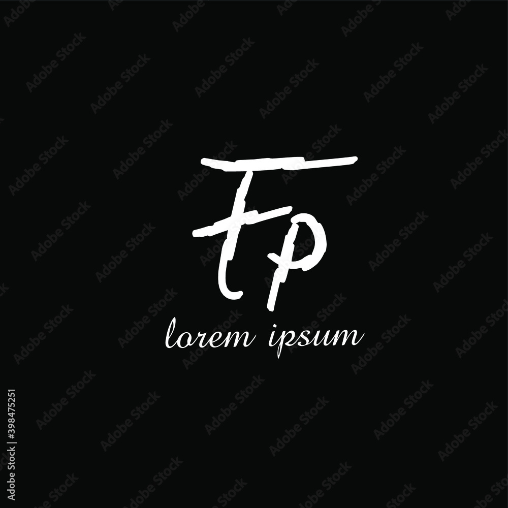 FP initial handwriting monogram name