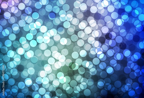 Light BLUE vector background with bubbles.