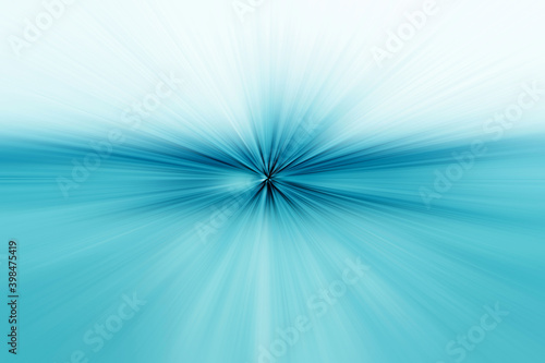 Abstract radial zoom blur surface of blue and white tones. Abstract blue background with radial, radiating, converging lines. 