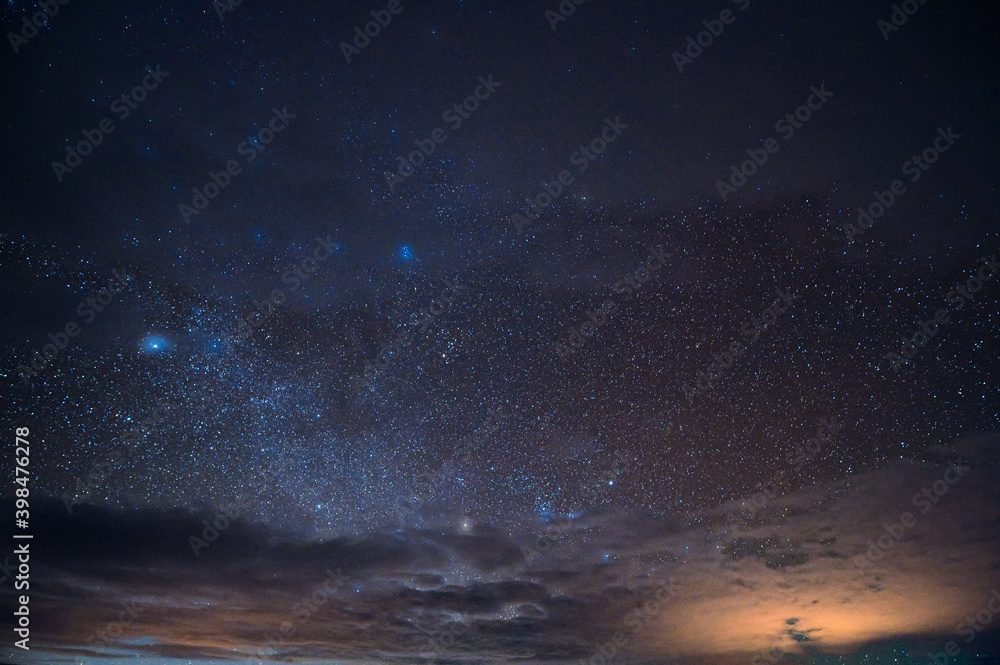 Fototapeta premium Starry glowing in the night sky