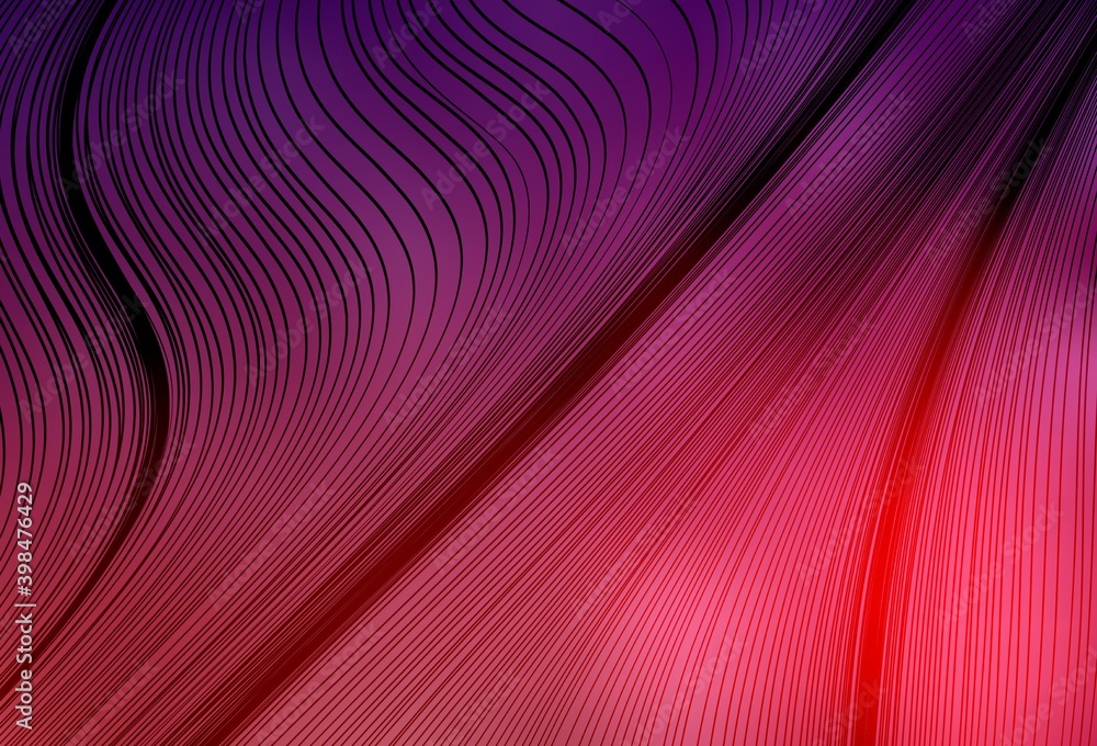 Fototapeta premium Dark Purple, Pink vector blurred shine abstract background.
