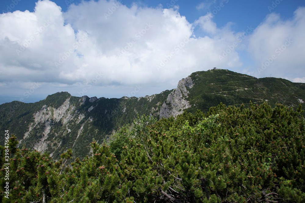 Ridge between Herzogstand and Heimgarten mountain in Bavaria, Germany