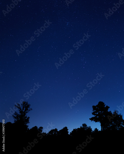 Stars in the night sky over Raeford NC