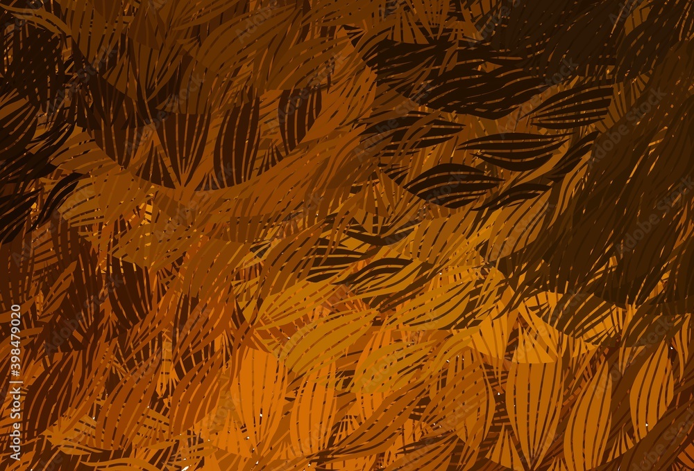 Dark Orange vector texture with abstract forms.