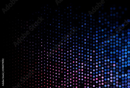 Dark Blue  Red vector texture with disks.