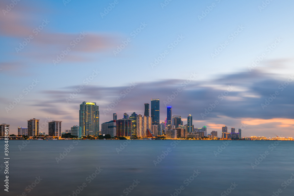Miami, Florida, USA Downtown Skyline on the Water