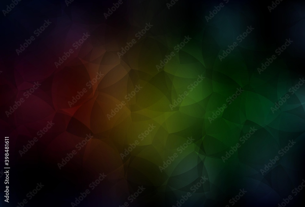 Dark Green, Red vector gradient triangles template. Dark Green, Red vector gradient triangles template.