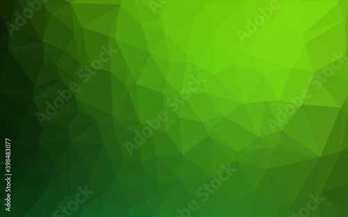 Light Green vector low poly cover. Colorful illustration in abstract style with gradient. Template for a cell phone background.