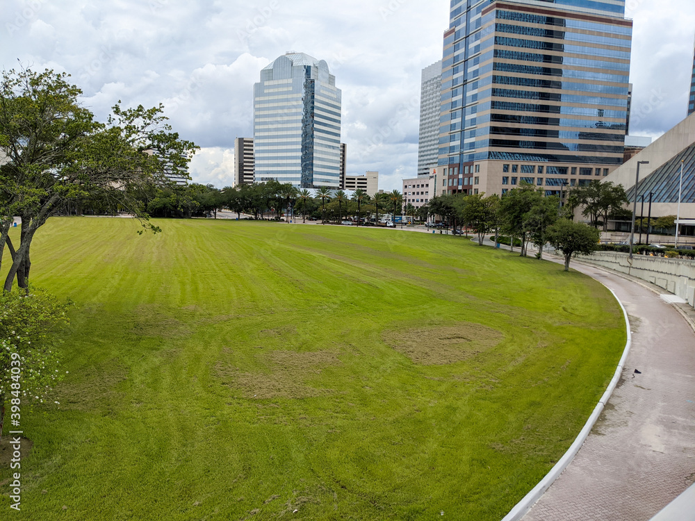 Green space in Downtown Jacksonville. Formally The Landing.