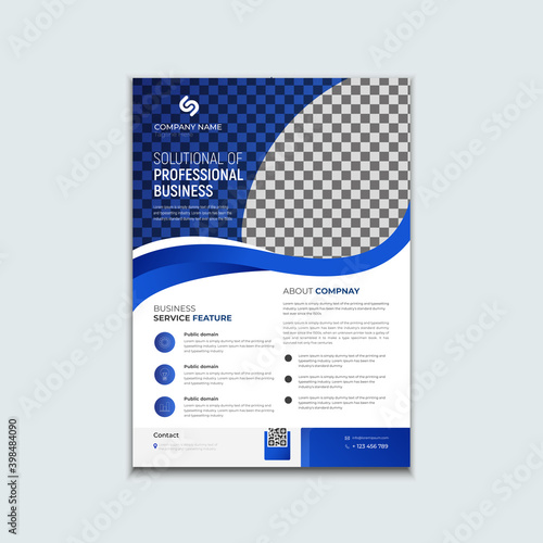 Corporate Business Flyer, abstract business flyer size A4 template, Corporate Flyer Design 