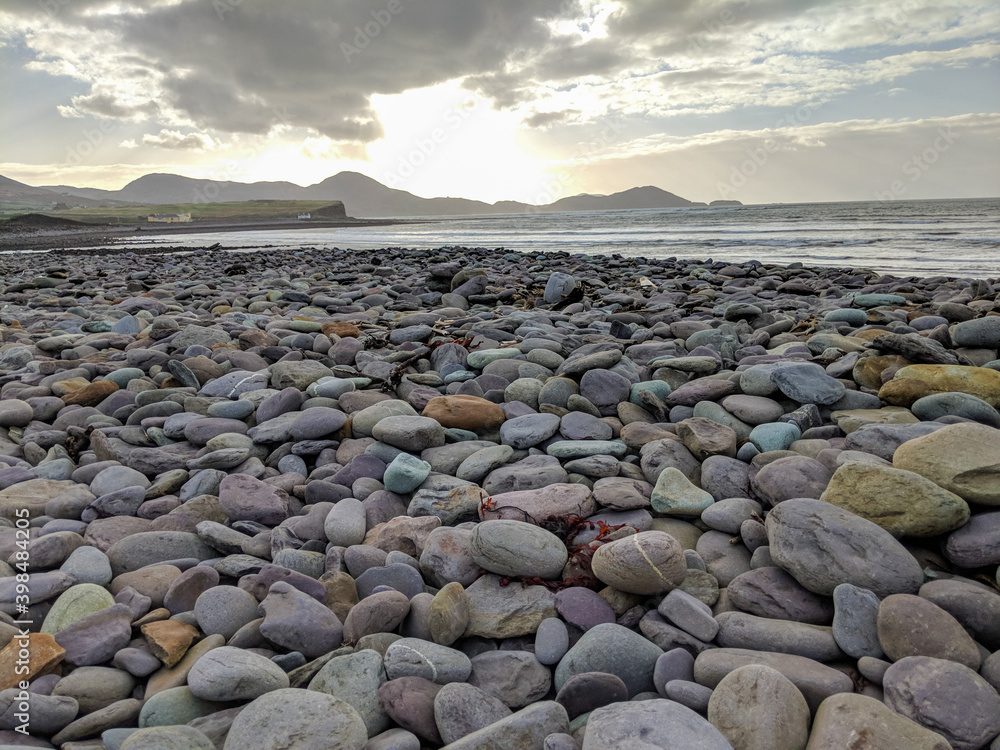 Beach stones around the Ring of Kerry in Killarney, Ireland Beach stones around the Ring of Kerry in Killarney, Ireland