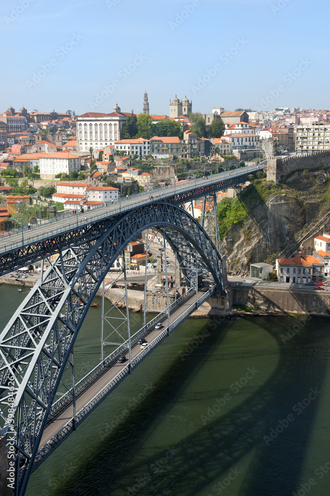 View over the Douro river and the Dom Luis I bridge, Porto, Portugal, Unesco World Heritage Site