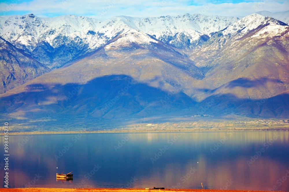 View of Kerkini, a lake reserve located in Northern Greece, about 20km from Greek-Bulgarian border. The lake hosts an essential hydro-biosphere for thousands of rare birds. View of Kerkini, a lake reserve located in Northern Greece, about 20km from Greek-Bulgarian border. The lake hosts an essential hydro-biosphere for thousands of rare birds.