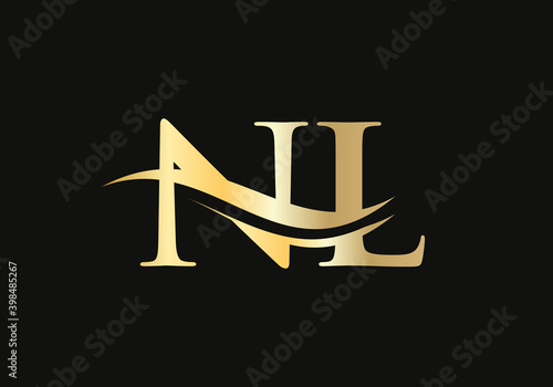 NL Letter Linked Logo for business and company identity. Creative Letter NL Logo Vector Template.