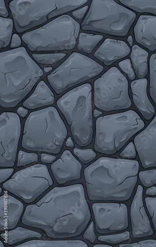 Seamless texture for game development, stone road