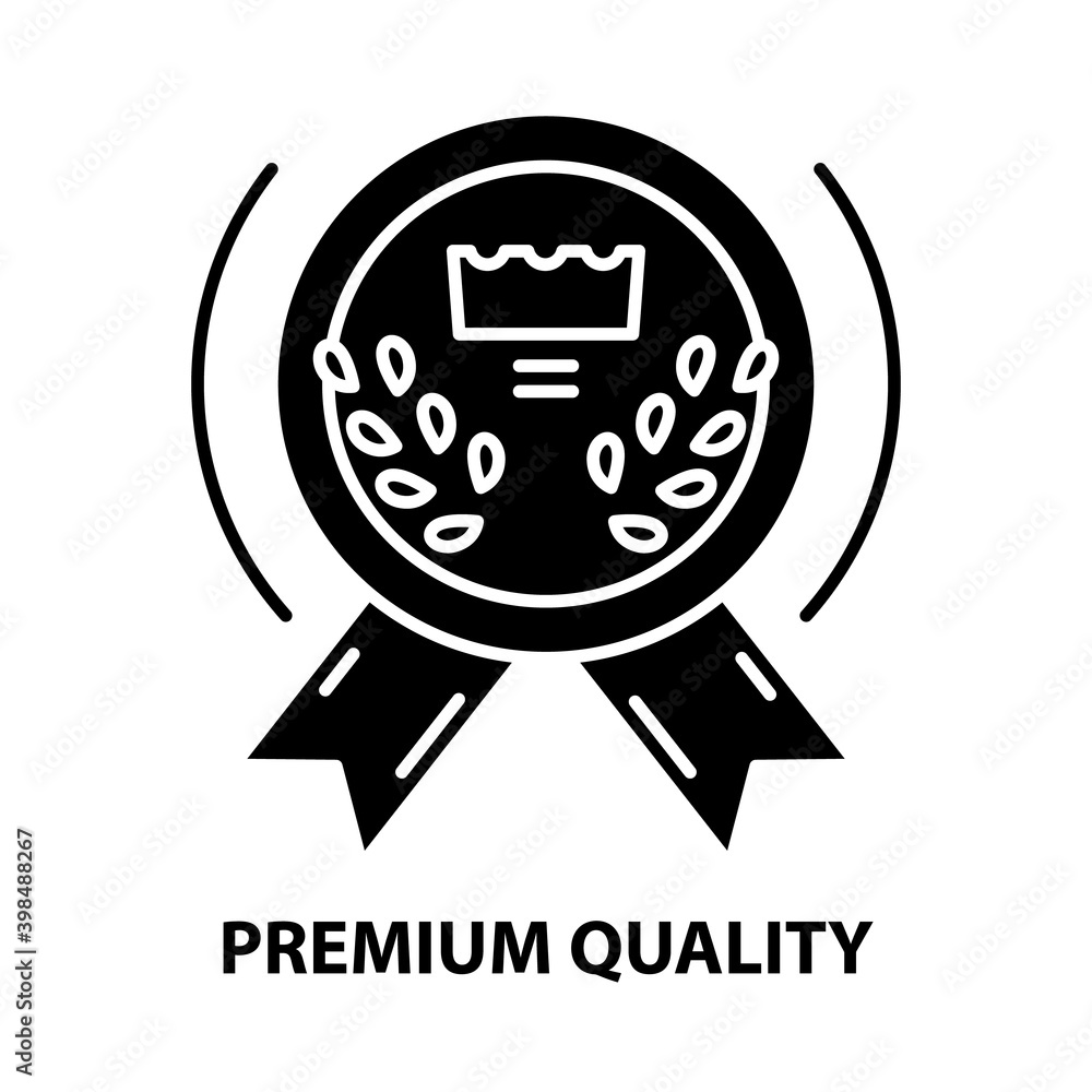 premium quality icon, black vector sign with editable strokes, concept illustration premium quality icon, black vector sign with editable strokes, concept illustration