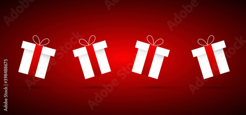 sfondo, regali, neve, fiocchi di neve, regalo di natale