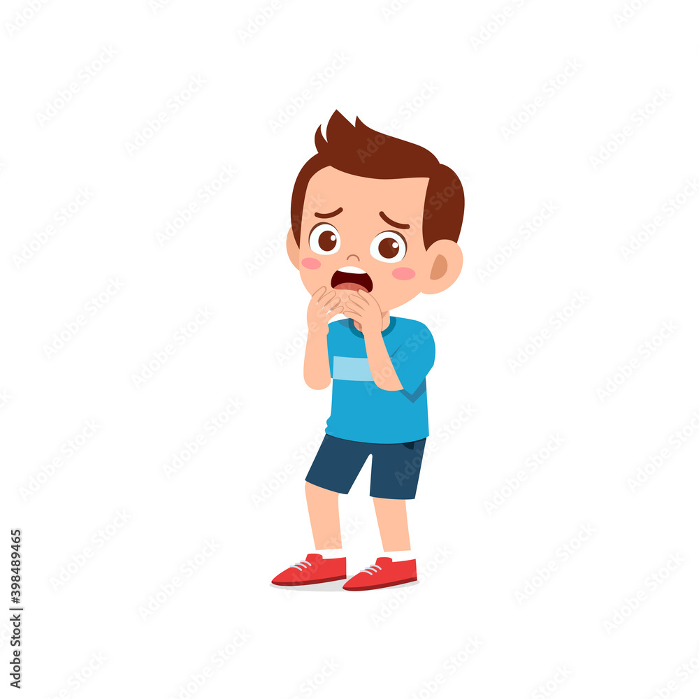 cute little kid boy feeling scared and shocked expression gesture cute little kid boy feeling scared and shocked expression gesture