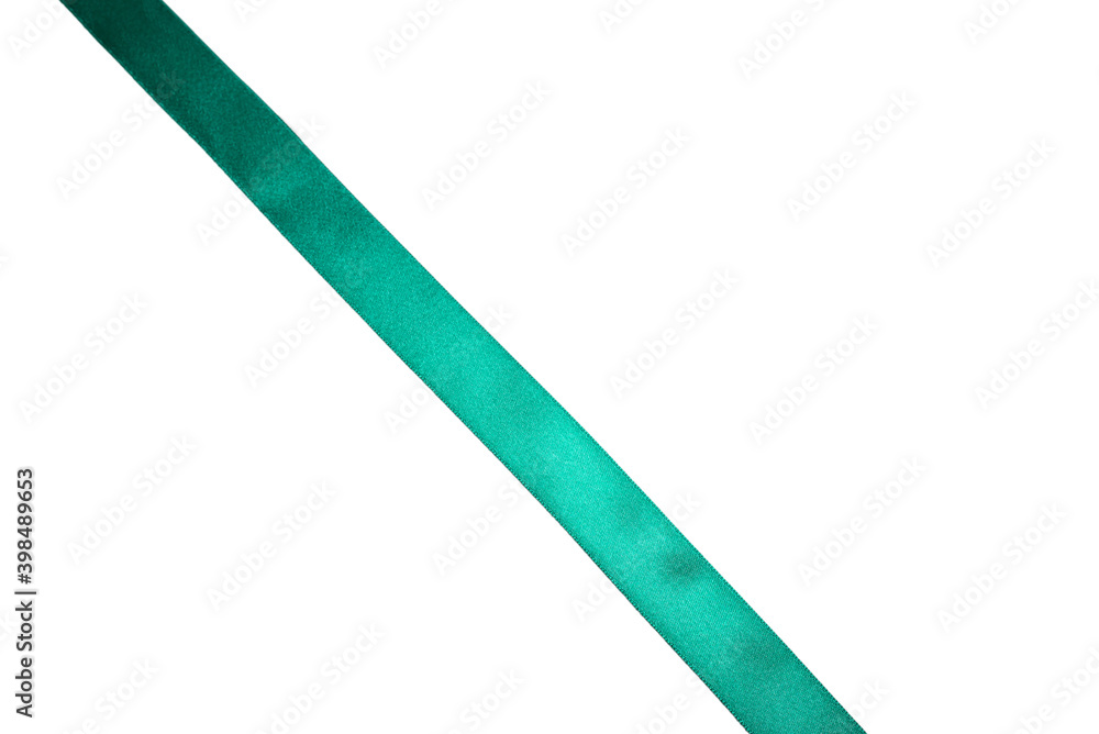 Green ribbon isolated on white background. Green ribbon isolated on white background.