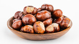 Chestnuts on a white isolated background