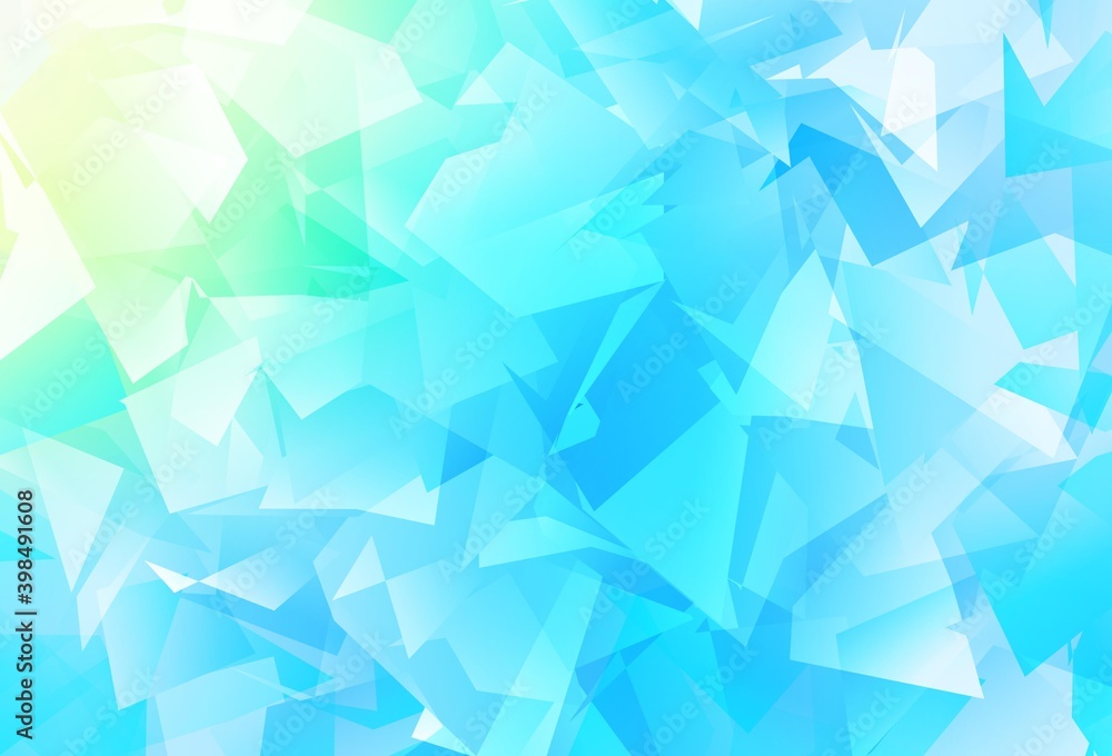 Light Blue, Green vector polygon abstract backdrop.