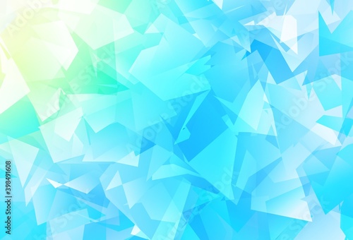 Light Blue, Green vector polygon abstract backdrop.