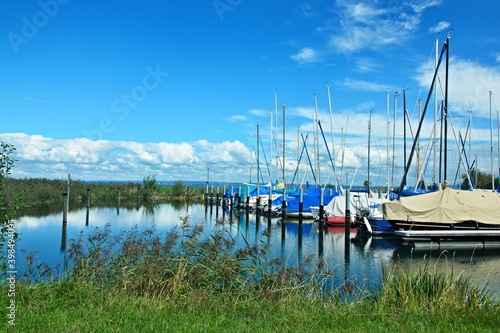 Switzerland-view of the harbor in the town of Steinach by Lake Constance © bikemp