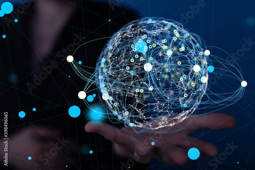  Digital Network and data concept.