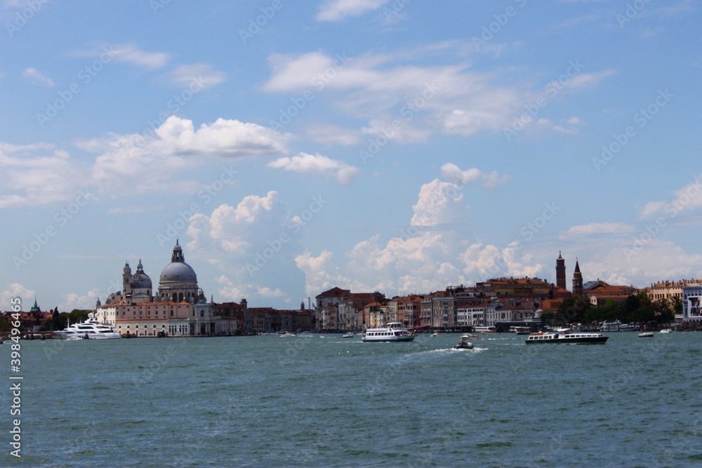 view on Venice from a boat, Italy