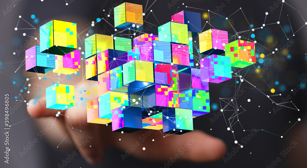 Data cloud storage network from lines, triangles and particle style design. 3d Data cloud storage network from lines, triangles and particle style design. 3d
