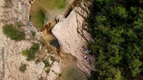 Natural area near Barcelona with small waterfalls and ideal for swimming in summer