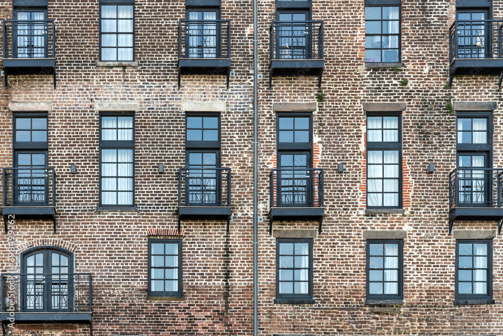 Fototapeta premium Brick building facade