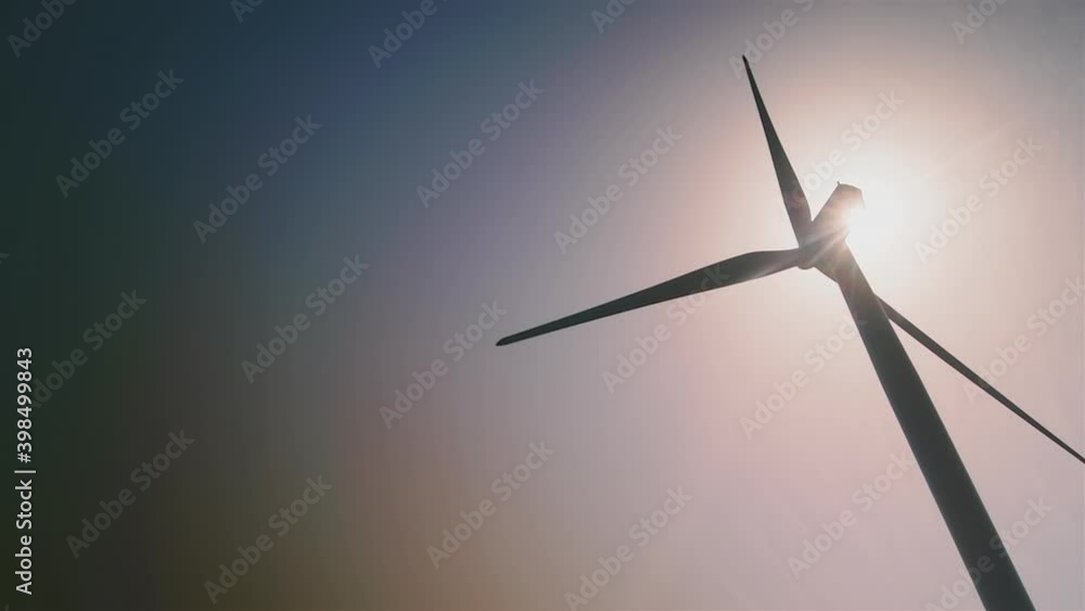Wind turbine farm generate alternative and eco energy