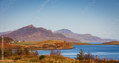 Scenic Mountains in Northern Skye Scotland