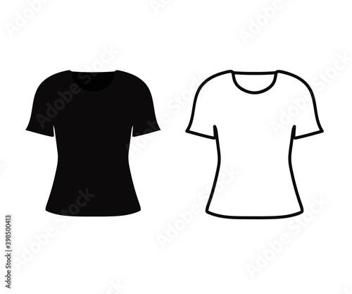 Various t-shirts on the background. Symbol. Vector illustration.