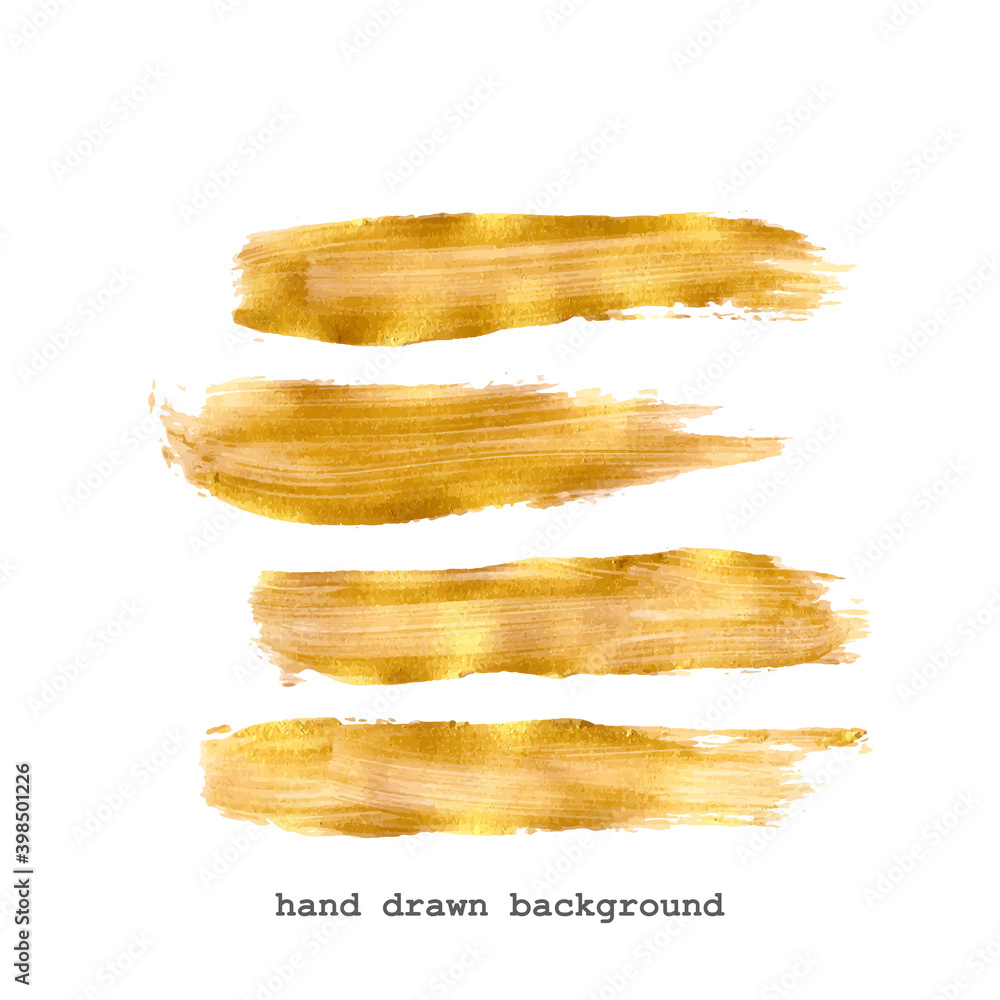 Fototapeta Ręcznie rysowane tekstury złotej farby.