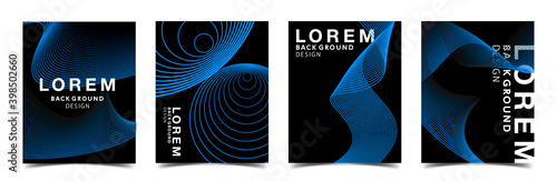 幾何学模様パターンテンプレートカードセット (1)